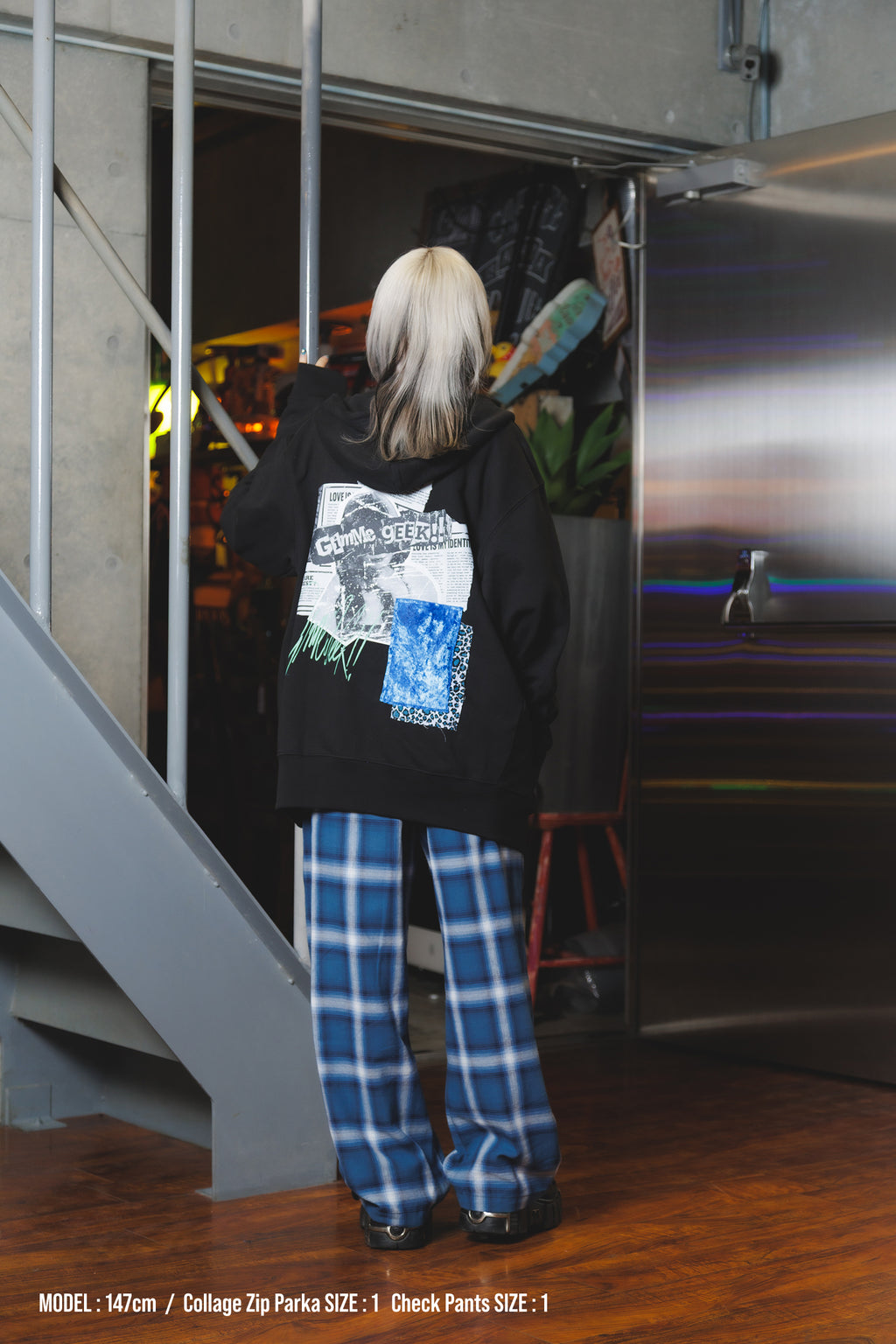 【受注商品】Collage Zip Parka (BLACK)