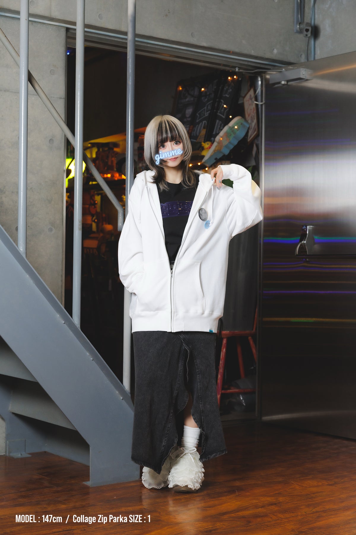 【受注商品】Collage Zip Parka (WHITE)