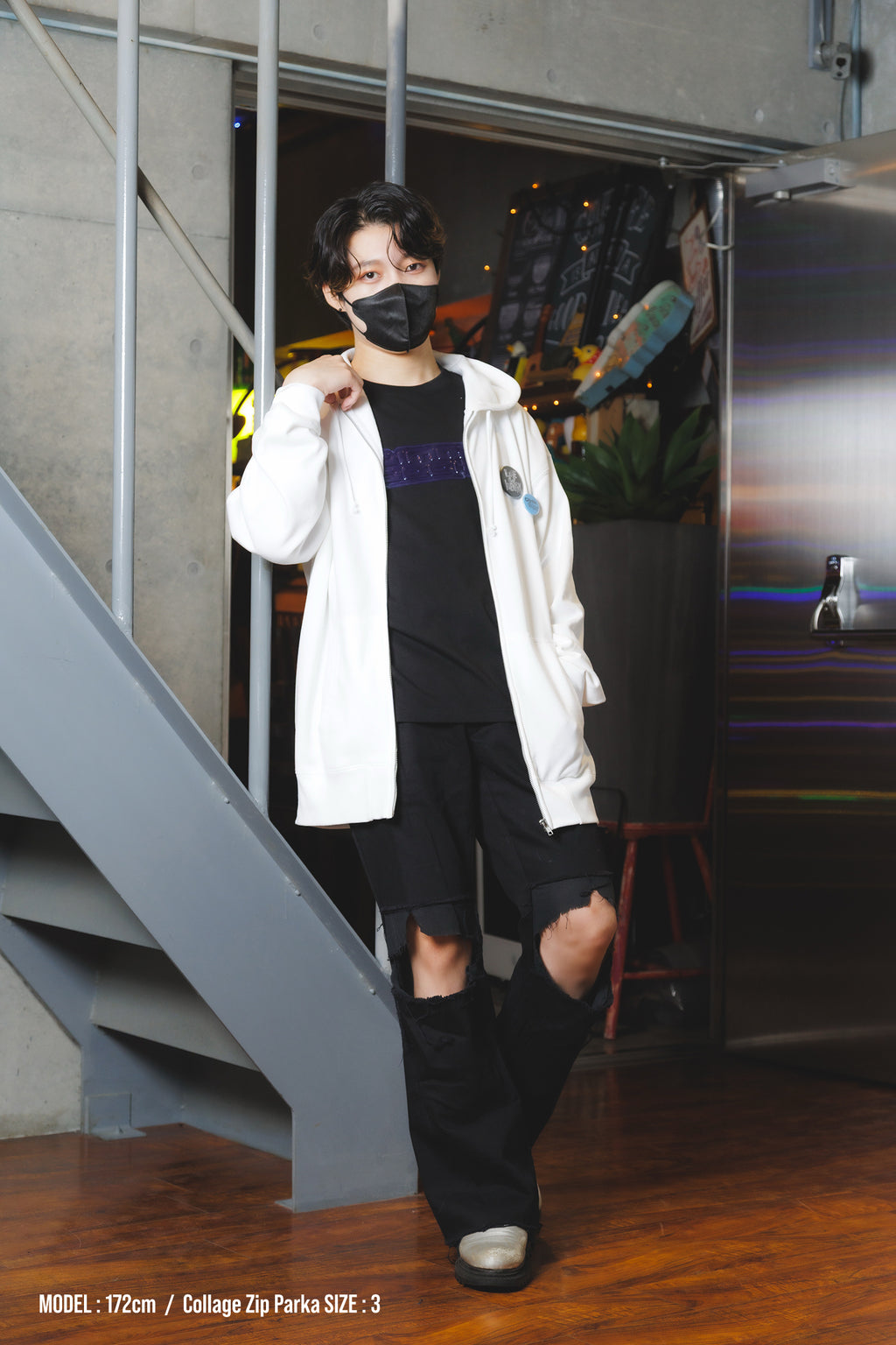 【受注商品】Collage Zip Parka (WHITE)